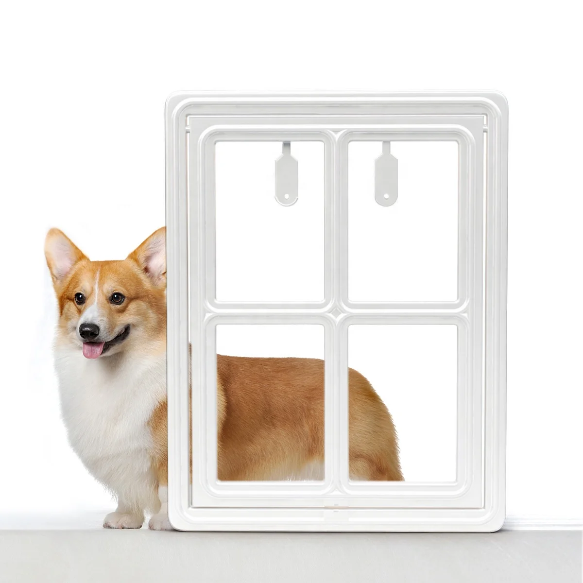 
Wholesale Plastic Pet Dog Door Magnetic Locking Safe Cat Flap for Screen Window Gate 