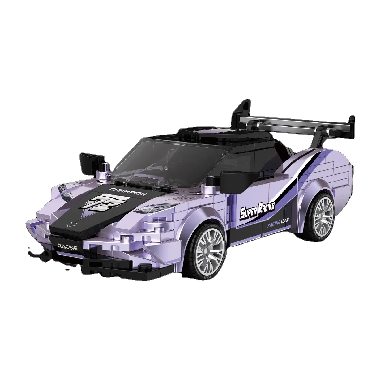 Wholesale speed famous racing vehicle toy building block pull back car model bricks sets for kid