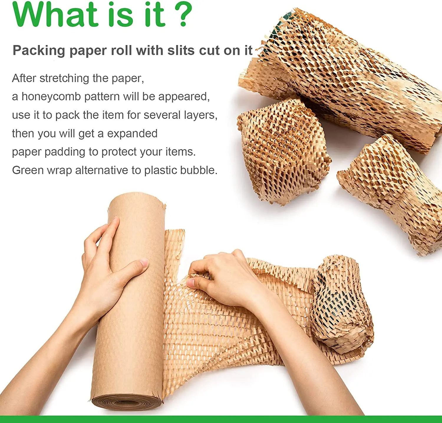 Anti-collision Kraft Honeycomb Paper Cushioning for Flowers Craft Packing and Moving Breakables Wrap Wedding Birthday