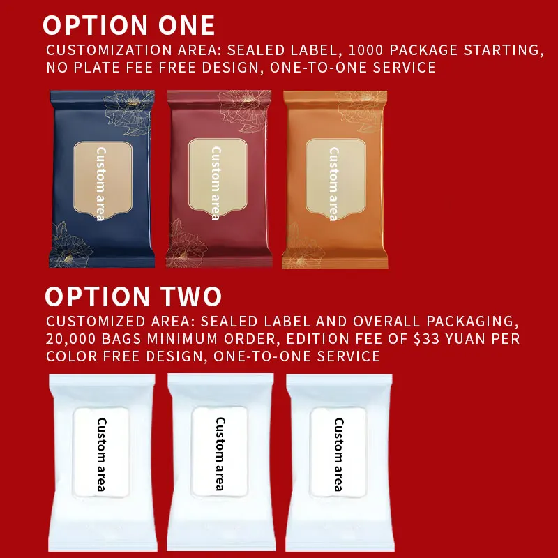 Private Label Disposable Portable Individually Wrapped Hotels Restaurants Airlines Wet Wipes