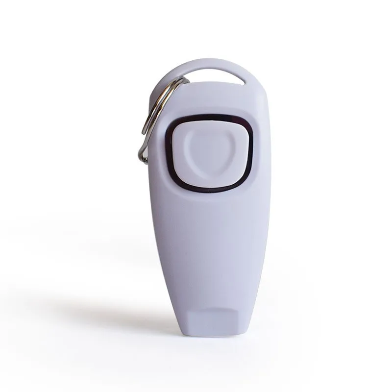 2-in-1 Interactive Button Whistle Clicker Custom Plastic Pet Training Supplies for Cats Dogs Small Outdoor Lifesaving Whistle