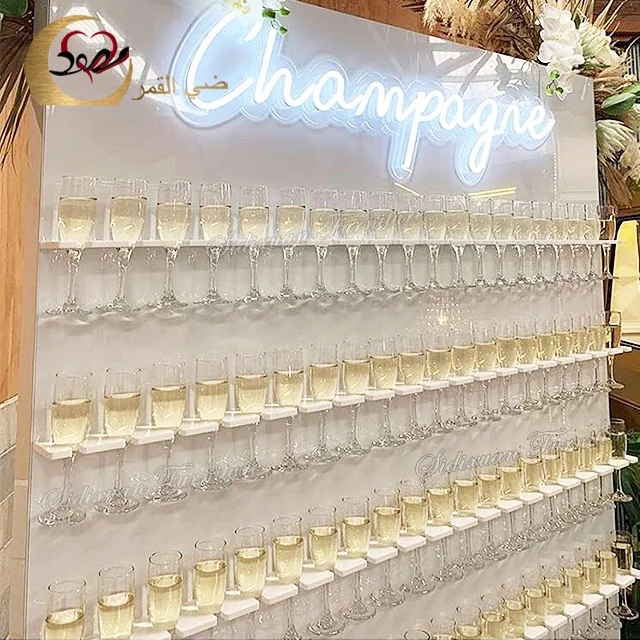 Hotel furniture wedding decoration party prosecco wall holder champagne wall