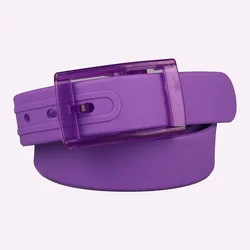 high quality luxury material man/women plastic candy color wholesale design silicone belt