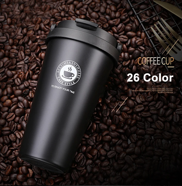Wholesale Custom 500Ml Tumbler Tumblers In Mugs Cup Insulated Travel Coffee Mug Cup Stainless Steel Wide Handle Coffee Mug