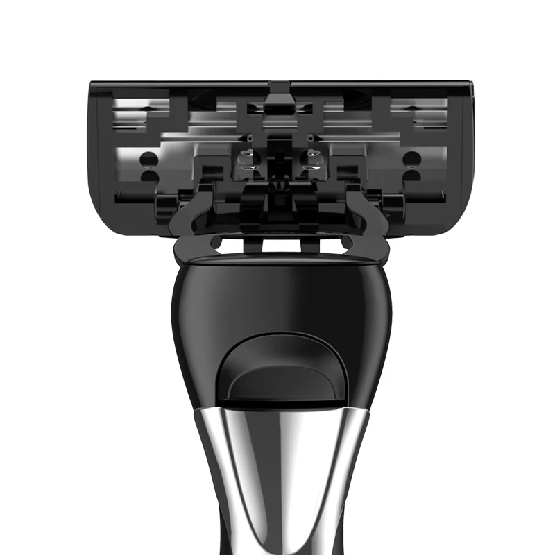 Female shaving razor high quality with four blades metal comfortable handle system razor