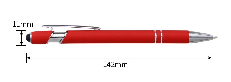Plastic metal button press pen Aluminum rod touch ballpoint pen Mobile phone touch screen handwriting stylus