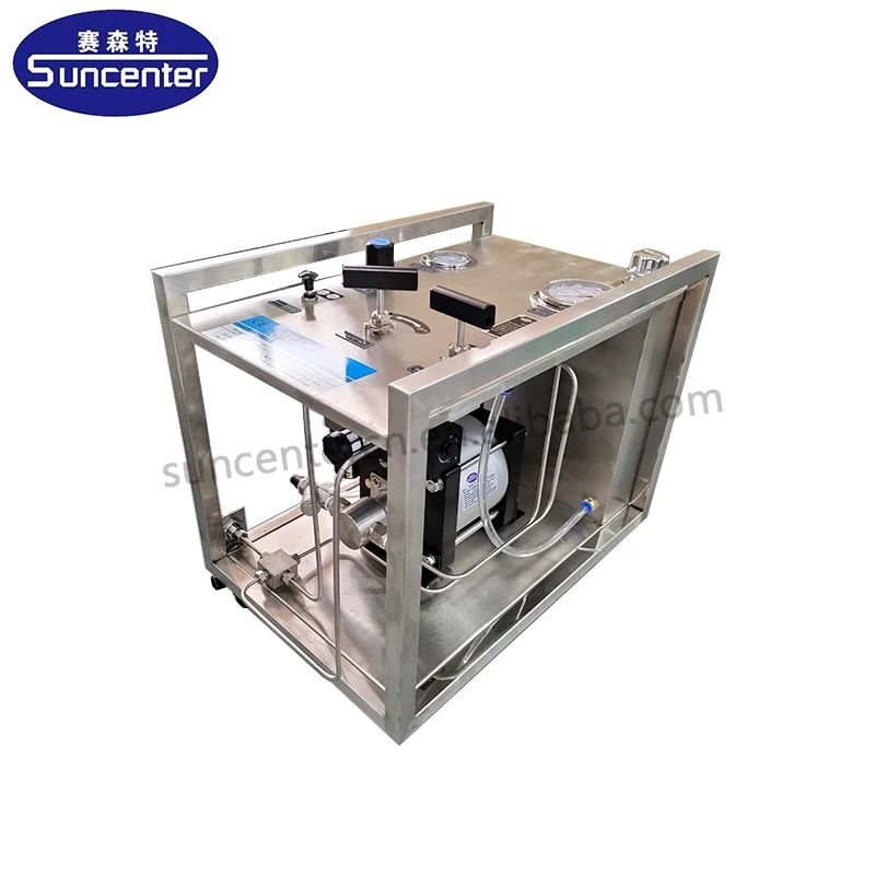 Stainless Steel Air Driven Hydraulic Liquid CO2 Booster Pump System with Pressure Switch