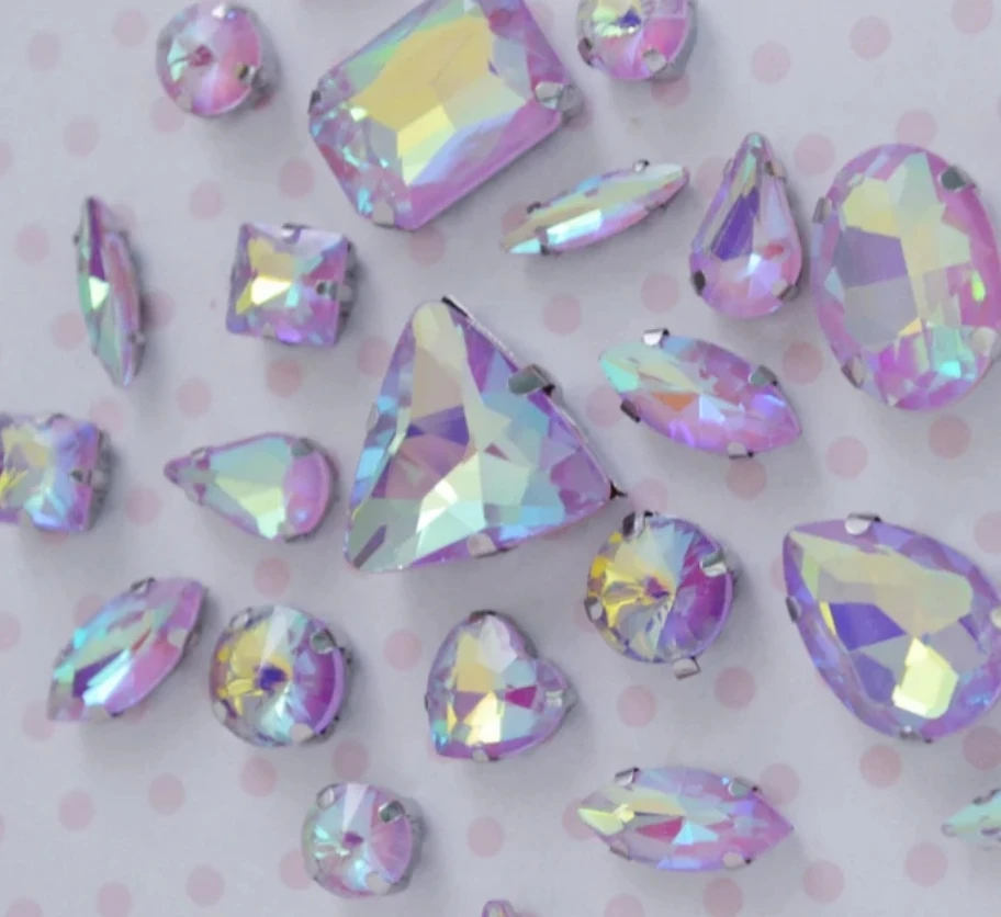 Fancy large topz factory wholesale baby neon color acrylic beads bulk crystal with claw setting