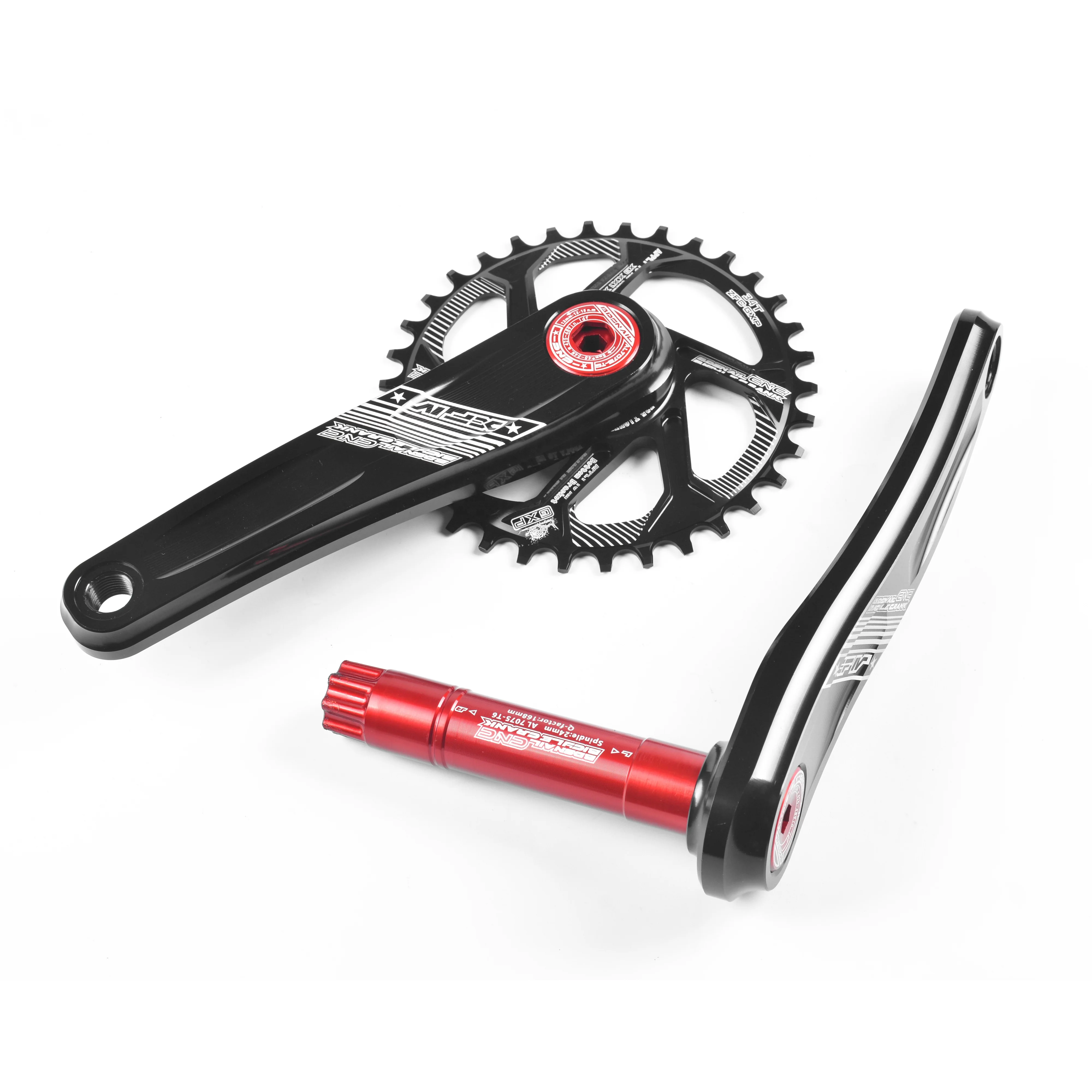 Mountainbike Crank Chainwheel 170mm Aluminum Alloy Bicycle Hollow Crank Left And Right Chain Set Bicycle Parts Bicycle Crankset