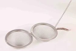 Hot sale tea mesh strainer stainless steel ball shape filter with handle