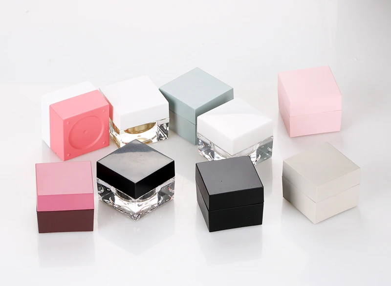 5g Square Uv Gel Glue Bottle Nail Polish Jar Custom Color Acrylic Cosmetic Customized Plastic Packaging for Cosmetics ZJB31208