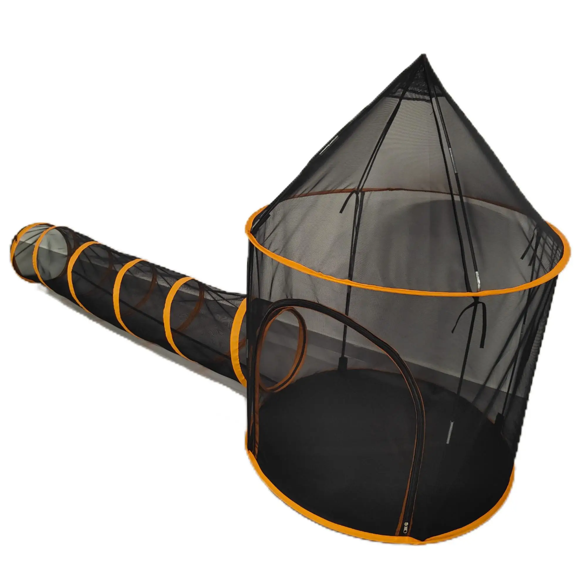 Интерактивные игрушки для домашних животных треугольник 2 в 1 палатка с туннелем наружные оранжевые палатки кошек и собак плотная сетчатая застежка-молния