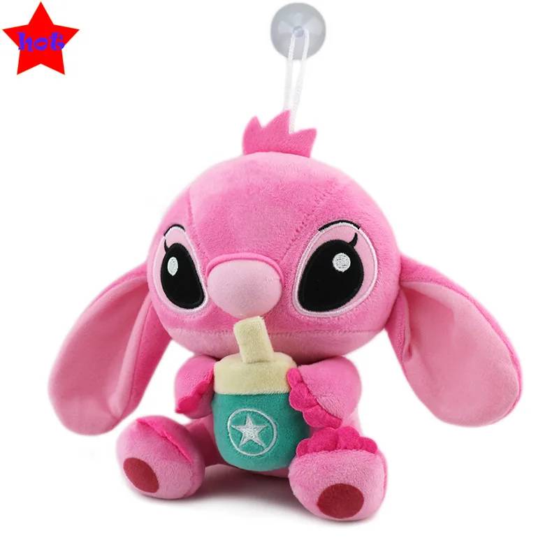 HECHION Super Soft Stuffed Toy Kids Gift Anime Toy Backpack Schoolbag Pendant Plush Keychain Stuffed Stitch Pink Toy