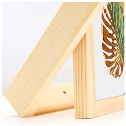 Creative Solid Wood 8-inch Nordic Double-sided Rotating Photo Frame Can Hold Two Photos Wooden Photo Frames