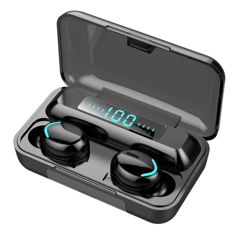 F9-5C TWS  stereo sports bluetooth waterproof earbuds headsets wireless headphone wireless earbuds with charging case