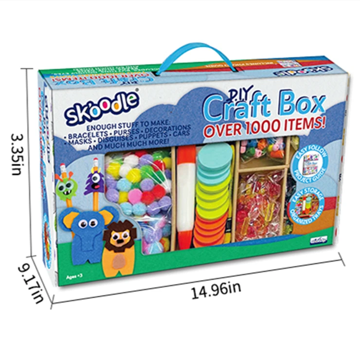 2021 Education Toys Arts And Crafts Supplies for Kids Toddlers Age 3+ All in One DIY Crafting Collage School Supply Arts