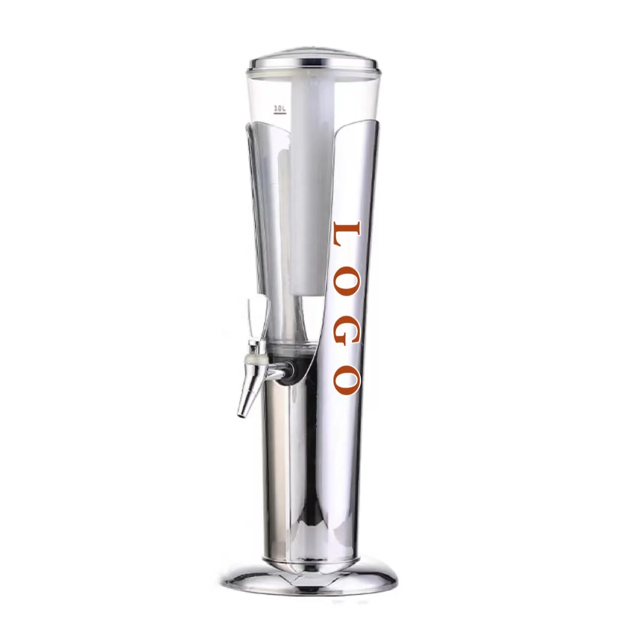 Color plastic beer kegs Cold Drink Beer Tower with tap Restaurant Hotel Bar 3L Custom  Beer Tower Plastic Juice Drink Dispenser