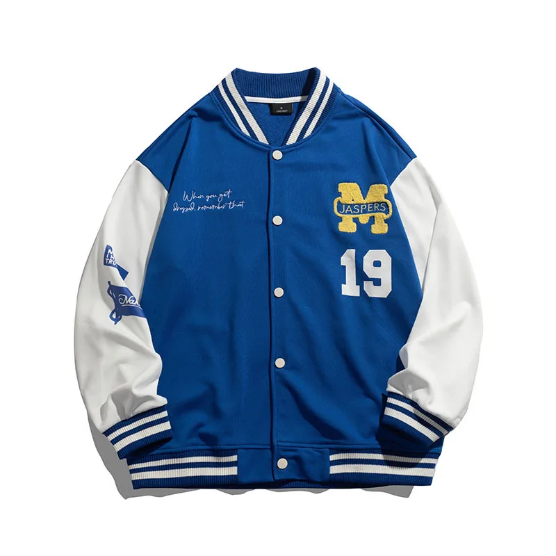 Autumn Man Fashion Embroidery Hip Hop Loose All-Match Street Wear Baseball Jacket