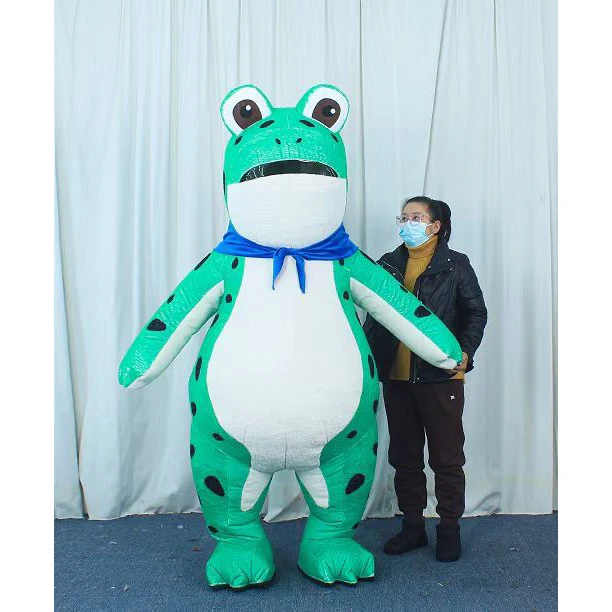 OEM/ODM Unisex XXL Inflatable Frog Costume Adults Carnival Performance Cosplay Party Wholesale Mascot Plush Anime Bear Teddy