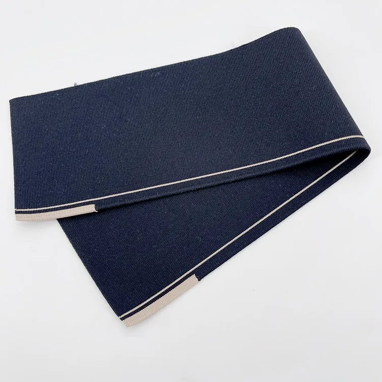 Custom 97% polyester 3% spandex rib collar knit ,t-shirt collar for polo shirt