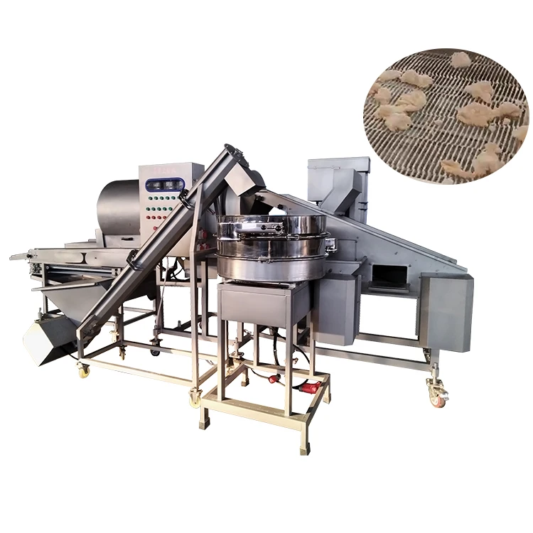 2025  Fish Cutlet Flouring Preduster Machine Chicken Fillet Coating Machine Drum Flour Coating Machine For Chicken