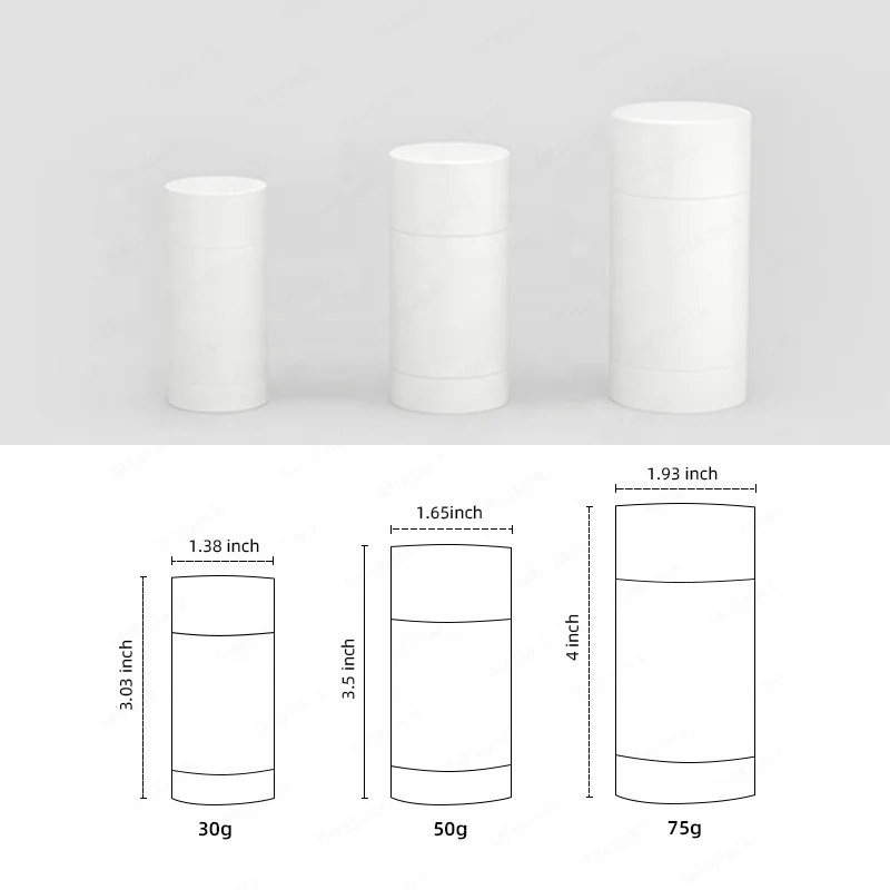 Stick Deodorant Dontainer 30g with Rubber Soft Coating for Bar Soaps, 30ml Cosmetic Packaging Container for Body-Care Products