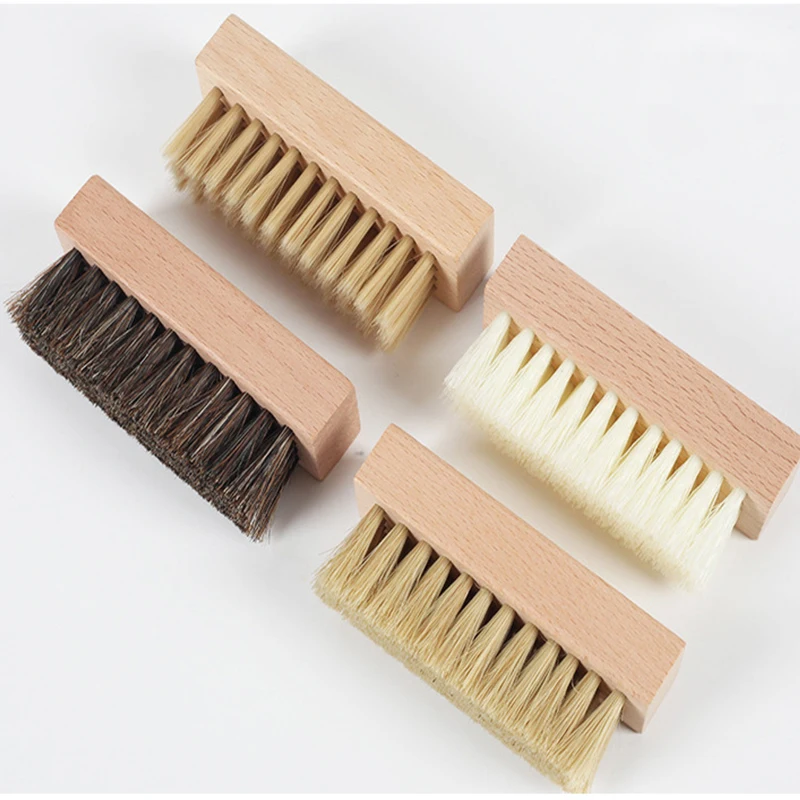 Factory price sneaker wooden shoe brush for cleaning shoe
