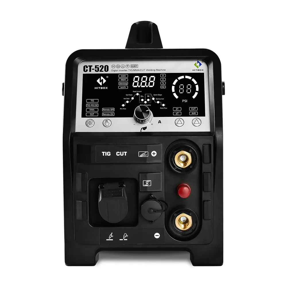 HITBOX 4 in1 plasma cutter  TIG TIG Pulse/MMA CT520 welding machine 5 in 1 ac/dc tig hf