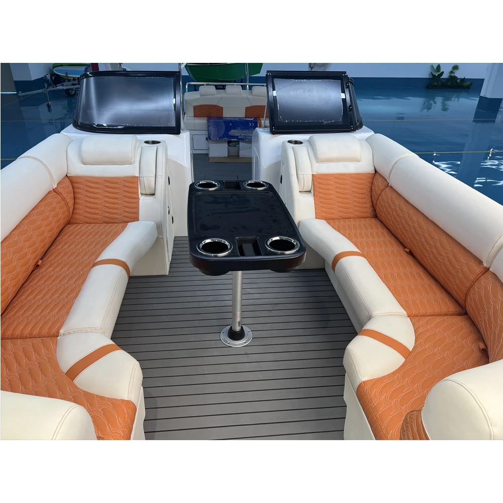 Customized Pontoon Boat Aluminum Sport Sailing Yacht For Surfing and Ocean Waters