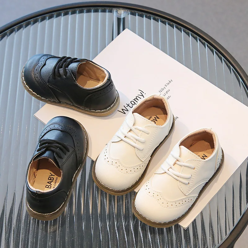New Spring Autumn Children Leather Shoes for Boys Girls Casual Shoes Kids Soft Bottom Casual Outdoor Shoes Baby Sneakers