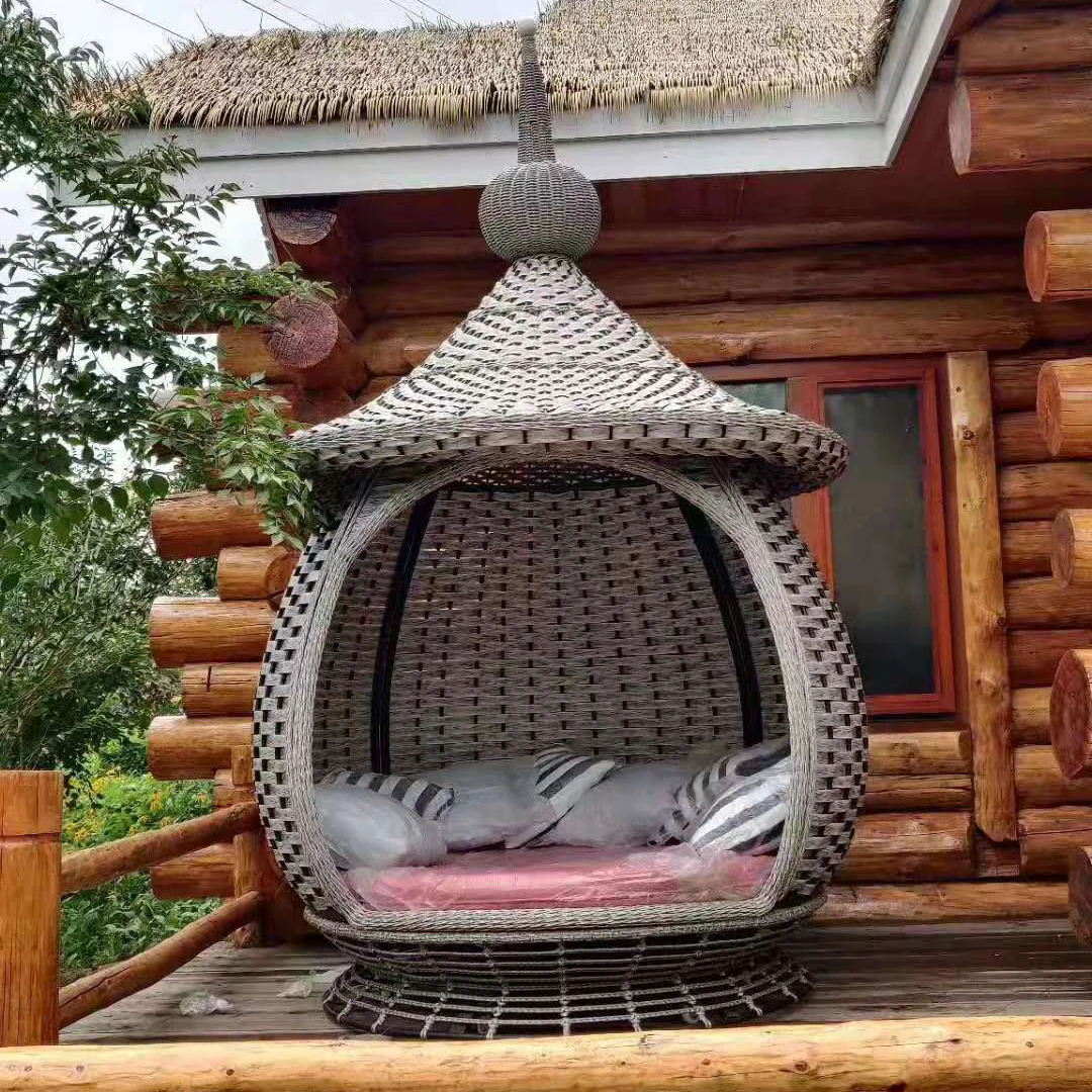 Новое поступление, уличная плетеная Подсолнечная кровать из ротанга, садовый шезлонг, мебель из ротанга