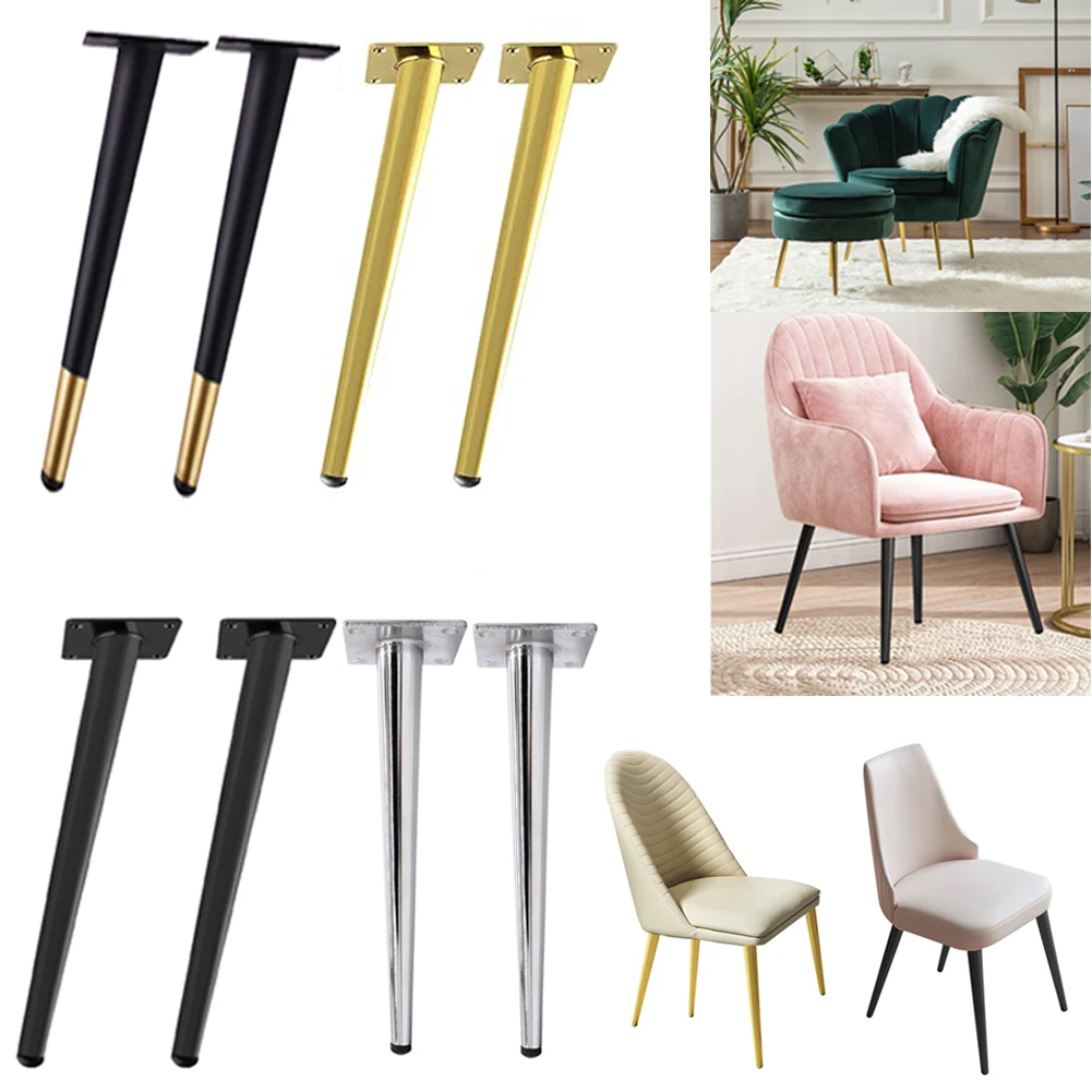 Chair Legs 16 Inch Tapered Gold Black Modern Luxury Furniture Feet Cabinets Coffee Table Metal Stool Chair Bench Legs For Chair