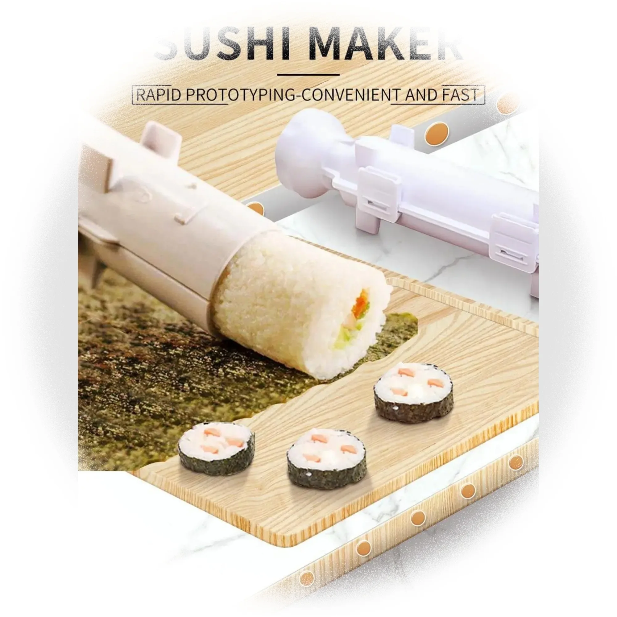 Quick Sushi Maker Roller Rice Mold Vegetable Meat Rolling Gadgets DIY Sushi Device Making Machine Kitchen Ware