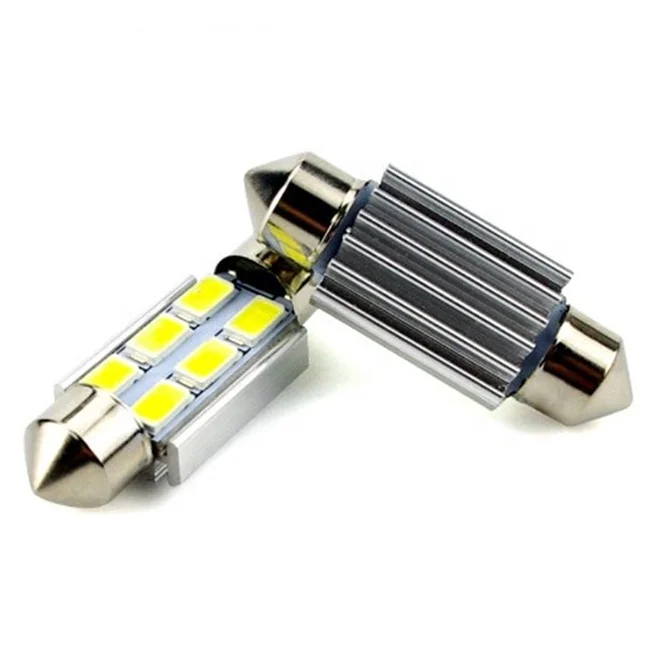 FESTOON 31mm 36mm 39mm LED Bulb 5630 5730 6SMD CANBUS ERROR FREE C5W Car Dome Light 12V Interior Map Roof Reading Lamp White