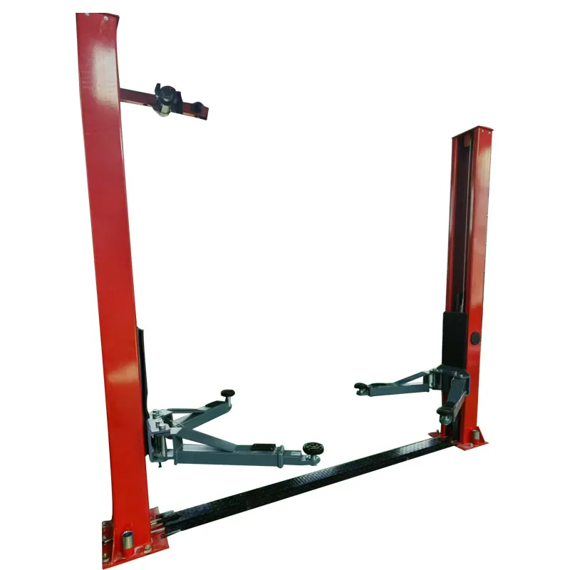 Solenoid one side release hydraulic car lift Low pad arm design with CE certification