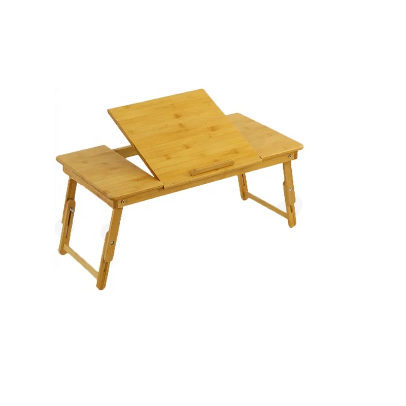 Adjustable Bamboo Custom Folding Bed Study Laptop Desk & Food Tray