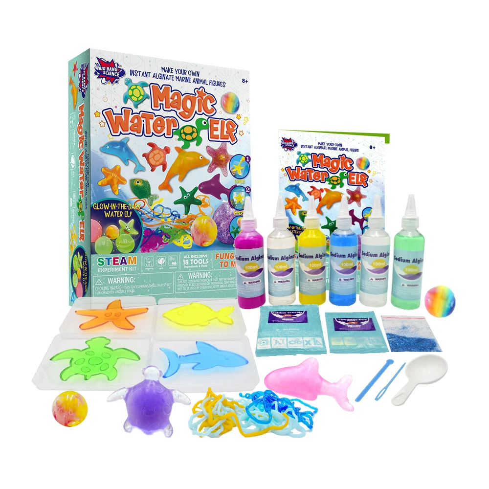 Newest Magic Water Elf Toy Kit DIY Creative Colorful Gel sprite Handmade for Kid with Ocean Lifes Mold