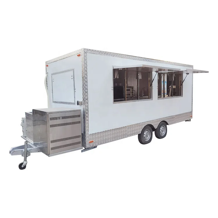 
Outdoor 5m Customized Logo Mobile Vending Fast Food Truck New Food Catering Van Street Food Trailer With Kitchen Fryer Equipment 