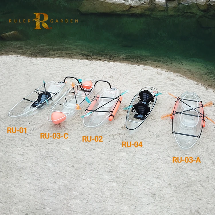 Новый дизайн, оптовая продажа, прозрачное дно из поликарбоната, каяк, лодка для рыбалки, прозрачное Каноэ