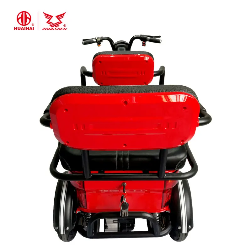 Small Electric Tricycle Recreation Vehicle With Two Seats For Elder Aged Person