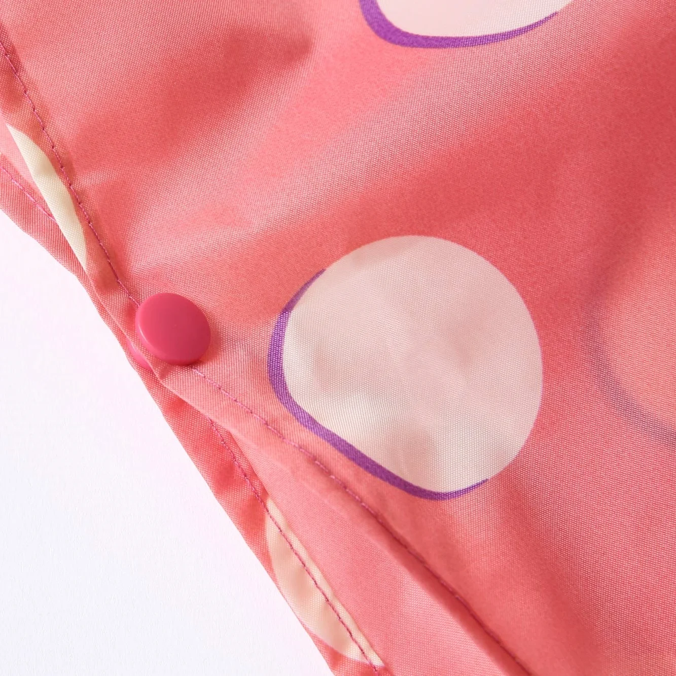 Sexy Girls Pink Polka Dot Plastic Pvc Rain Coat Best Seller Pvc Coating Impermeables Printed Rain Coat