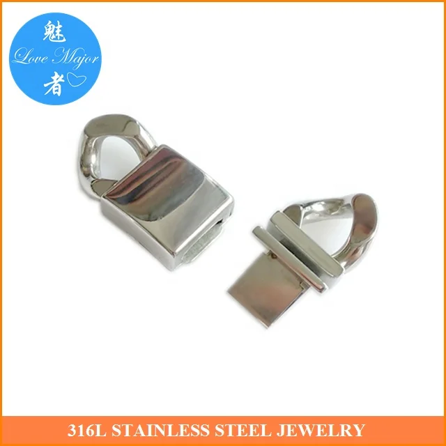 16mm Wholesale Shine Polished Clasp Fashion Stainless Steel Jewelry Making Connector DIY Findings