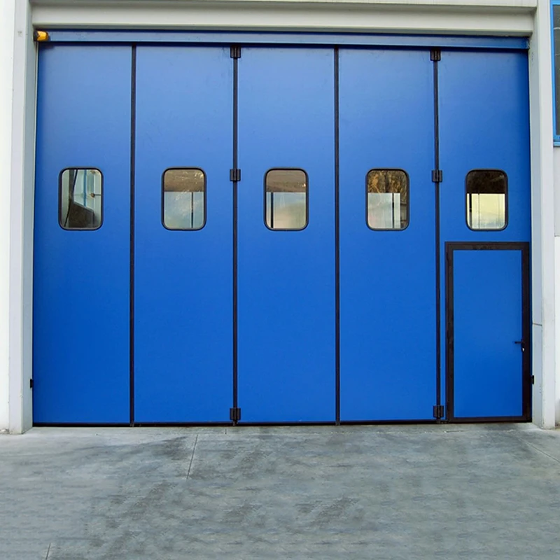 Factory Warehouse Electric Industrial Folding Door Remote Control Telescopic Automatic Folding Door Aluminum Folding Door