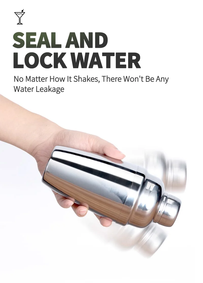 17 OZ 24 OZ Stainless Steel Starry Black Cocktail Shaker Set Bartender Kit Gift Cocktail Making Set Bar Tool Set 3 Piece