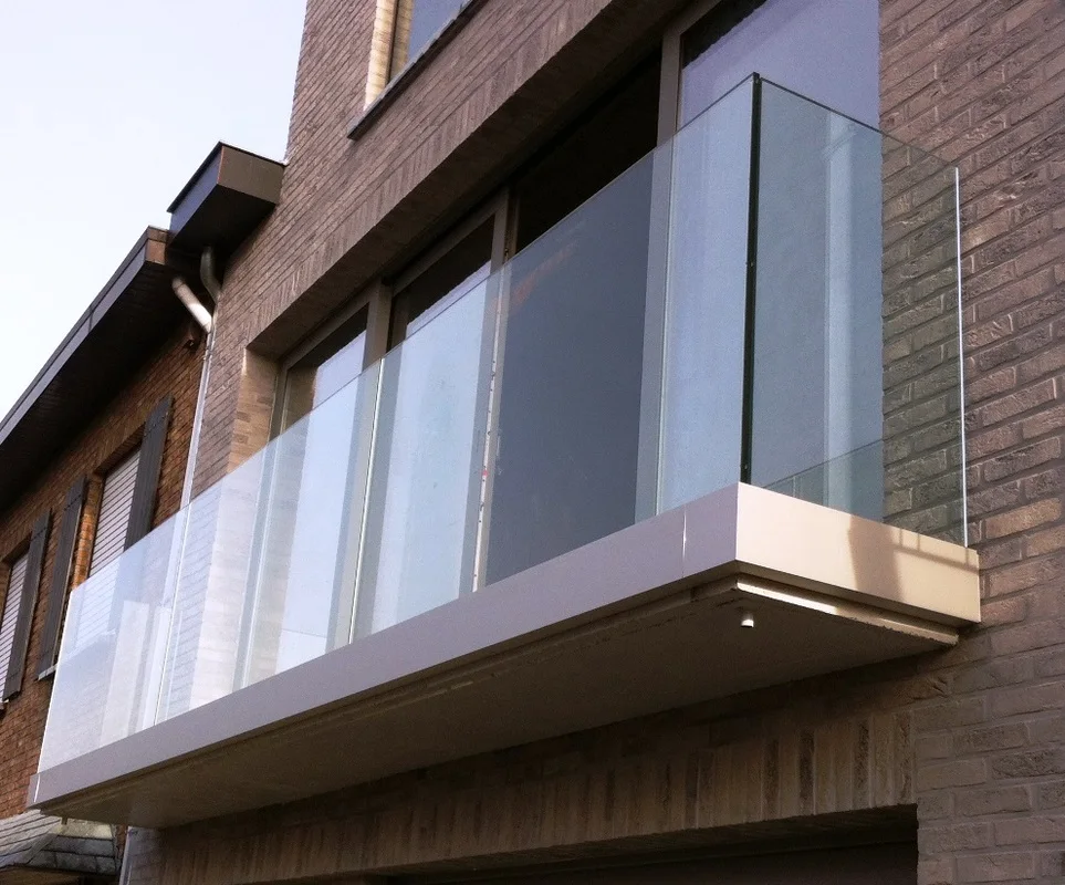 Frameless Balcony Glass Balustrade  Deck Glass Rails External Guardrail  for Aisles Porch