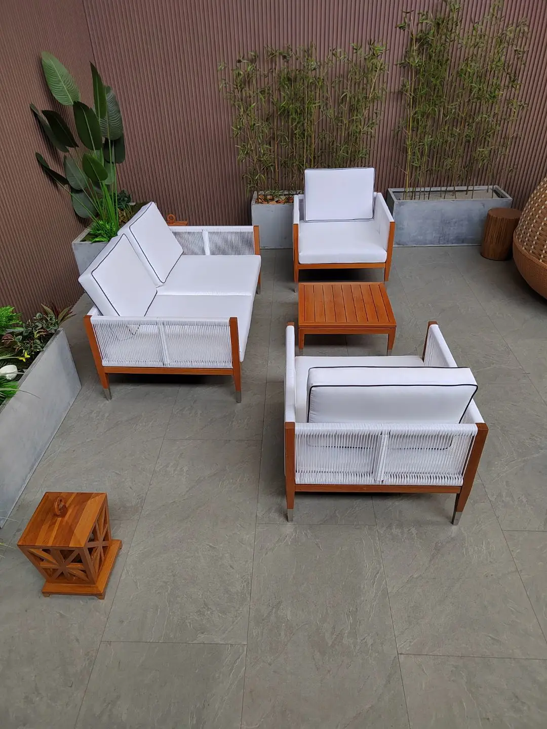 Outdoor Furniture Factory Customize Manufacture Hotel Project Garden Sofa Set Garden Furniture