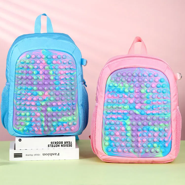 Fidget popper bolsa mochila 16.5inch large student back pack popits school bag for girls boys