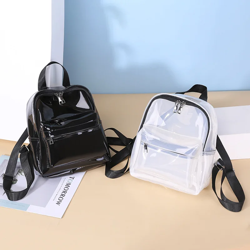 Custom Backpack Manufacturer Waterproof Kids School Transparent PVC Backpack Children Clear Plastic Mini Bookbag