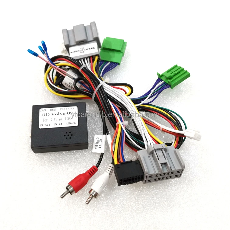Car 16pin Audio Wiring Harness With Canbus Box For Volvo XC90 09-13 Aftermarket Stereo Installation Wire Adapter