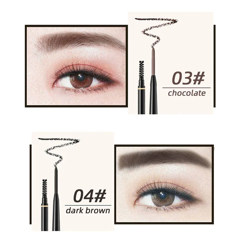 Double Eyebrow Pencil water proof  Waterproof And Sweatproof Not Bleaching Lasting Not Blooming Roaring Thrush Artifact 6 Color